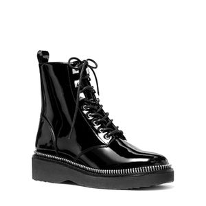 Sexy Micheal Kors Haskell Patent Leather Combat Boot! W 8.5